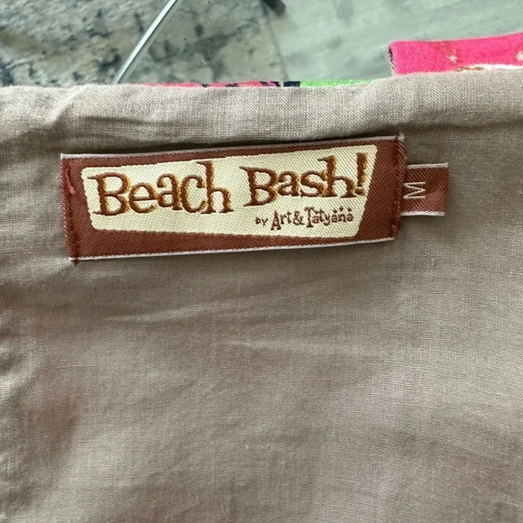 Womens Beach Bash Colorful Midi sundress size M - Picture 3 of 5